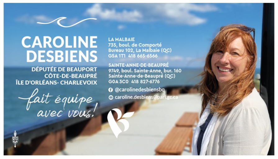 Caroline Desbiens député Beauport - Côte de Beaupré - Charlevoix